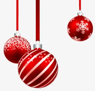 条纹雪花装饰元旦免抠