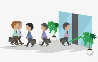 上下班的人员矢量免抠