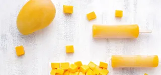 日系夏日清新文艺芒果美食水果冰棒质感纹理背景高清