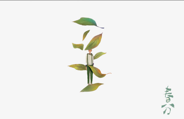 24节气插画免抠