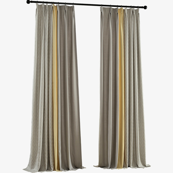 水彩卡通美丽窗帘免抠