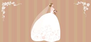 西式婚礼纹理简约棕色banner背景高清