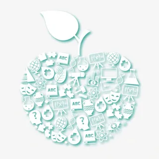 矢量苹果型背景对科学和教育