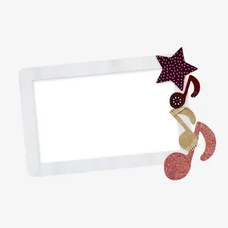 手绘乐符书信免抠