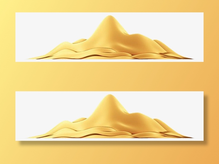 中式金色山脉5免抠