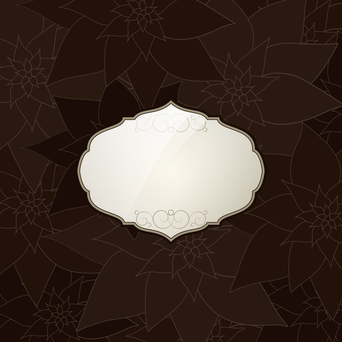 矢量深咖啡色花纹包装高清