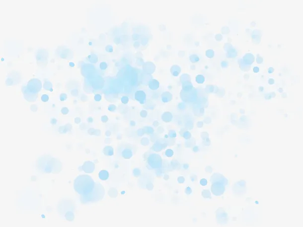 蓝色梦幻冬日雪花免抠