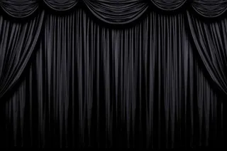 黑绸幕布免抠