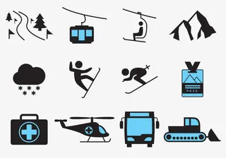 小清新旅游图标免抠