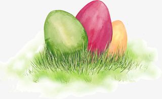 复活节多彩彩蛋装饰免抠