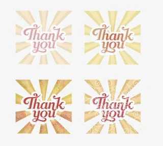 金黄色放射背景中的艺术字免抠