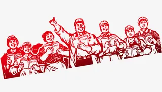 红色革命简笔画免抠