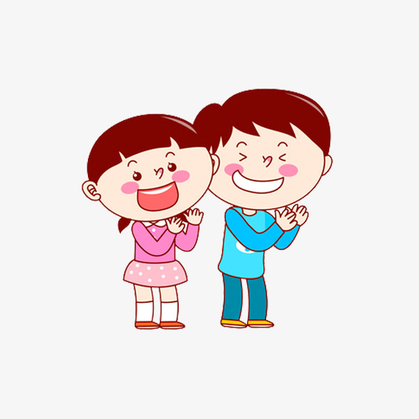 鼓掌的孩子免抠