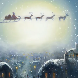 圣诞节平安夜手绘温馨主图高清