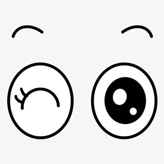 可爱卡通圆滚滚大眼睛表情免抠