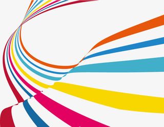 彩色科技线条免抠