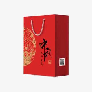 中秋长方形高贵包装免抠