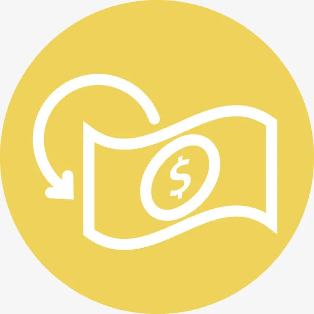 商务黄色兑换货币图标矢量免抠