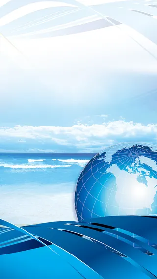 蓝色商务企业科技感背景图高清