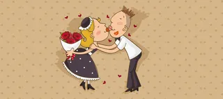 情侣甜蜜情人节背景高清