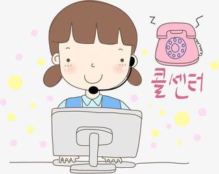 接电话的客服免抠