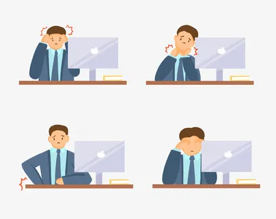 办公室职业病组合免抠