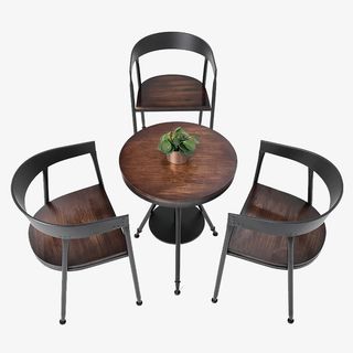 复古酒吧圆桌椅免抠