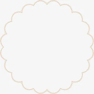 黄色花边圆圈免抠