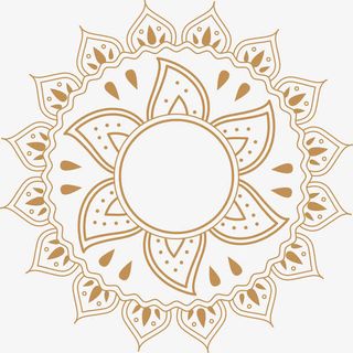 手绘曼陀罗花纹素材免抠