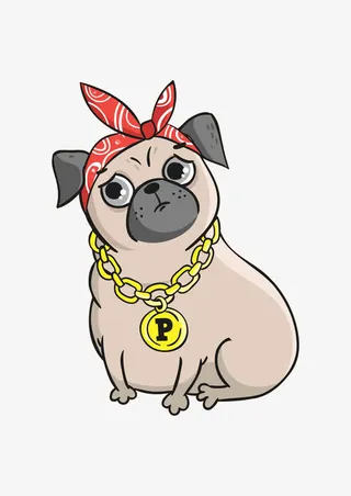 手绘哈士奇免抠