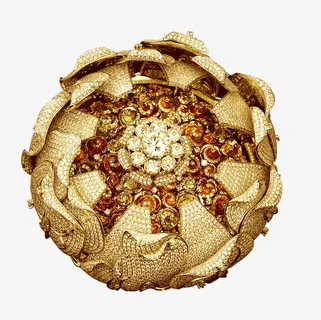 地产广告元素金色花朵免抠