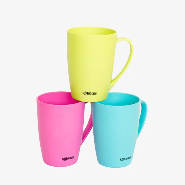 三色漱口杯免抠