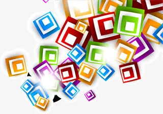 彩色方形背景装饰图片