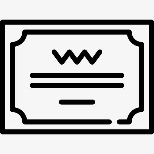 许可证图标免抠图标元素