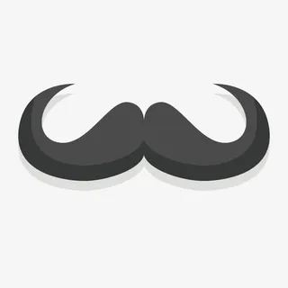 卡通胡子装饰海报设计免抠