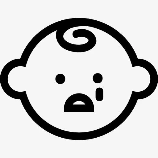 娃娃脸哭图标免抠
