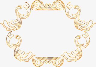 金色大气框架免抠