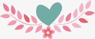 手绘花朵叶子免抠