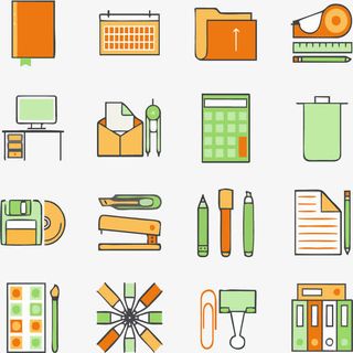 矢量办公用品免抠