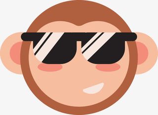 戴墨镜的猴子表情图免抠