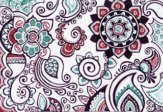 矢量手绘花纹免抠