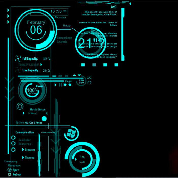 蓝绿色程序背景高清