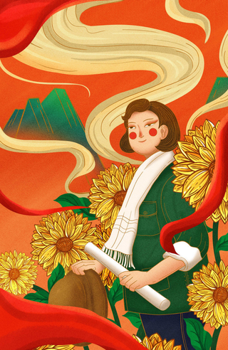 中国风五一劳动节工人女性高清