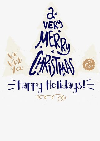 创意圣诞树祝福卡矢量素材免抠