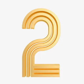 3D模型数字2二免抠