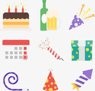 新年派对元素免抠