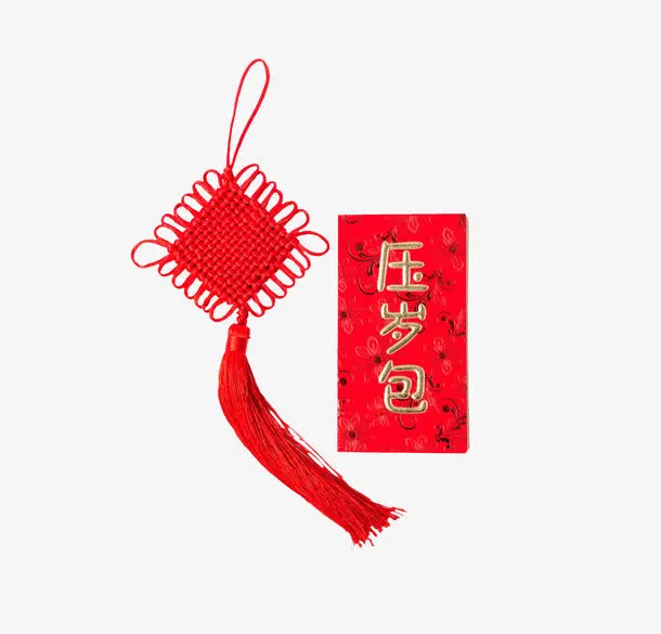新年压岁红包中国结免抠