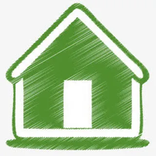 房子绿色拉丝图标免抠