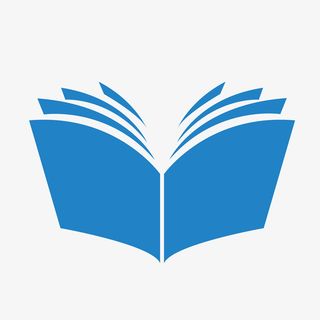 卡通蓝色翻开的书籍图免抠