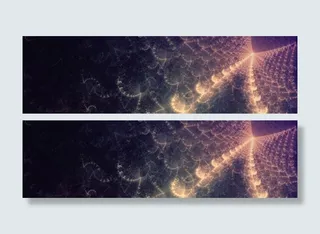 炫彩简约创意banner背景免抠